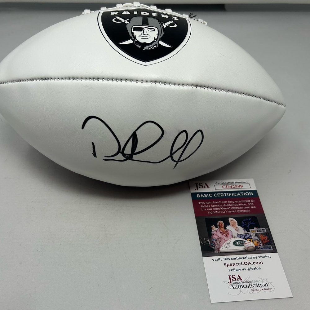 Pete Carroll signed Las Vegas Raiders Logo Football JSA COA